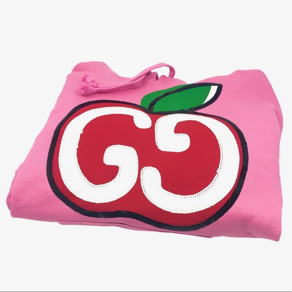 Brand New Gucci Hooded Sweatshirt GG Apple Print - Picture 5 of 12